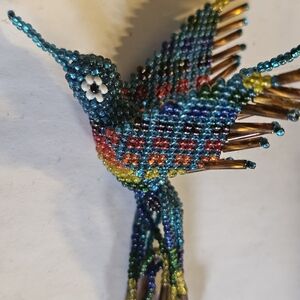 Colorful Beaded Bird Ornament